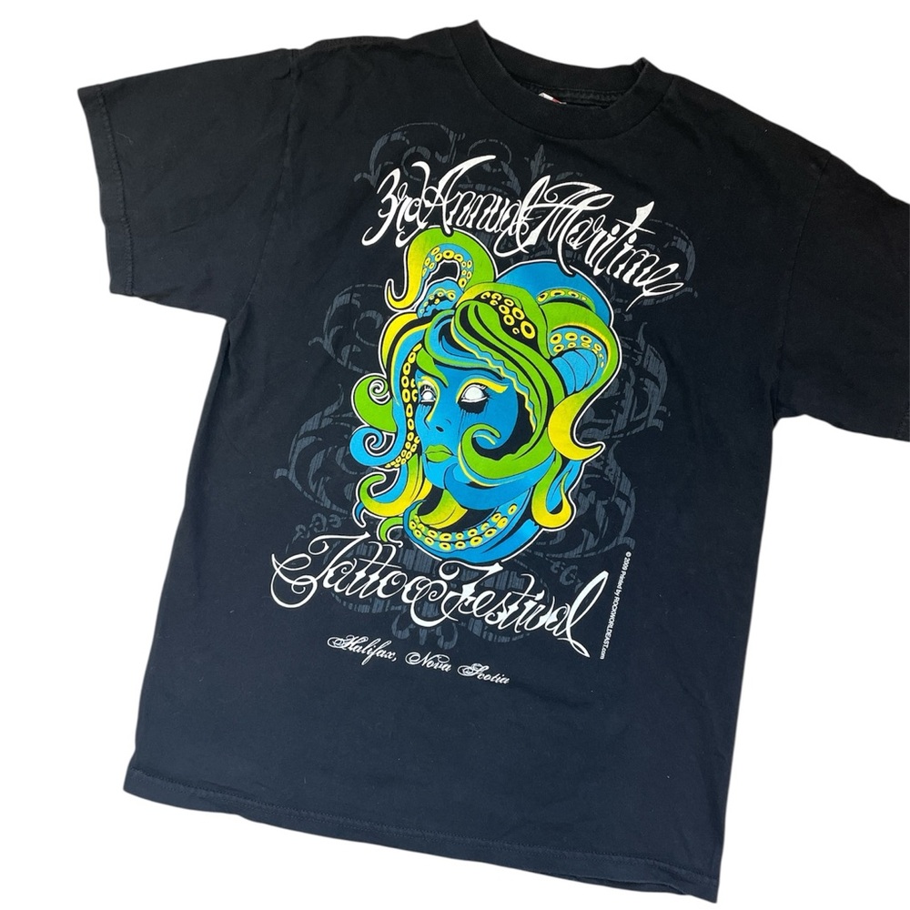 UNISEX 2009 3rd ANNUAL MARITIME TATTOO FESTIVAL T-SHIRT HALIFAX COTTON MEN’S M